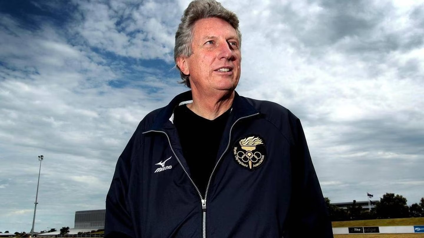 Dick Fosbury at the Millennium Stadium in Auckland in 2020. Photo / Herald on Sunday