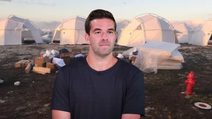 The original Fyre Festival, held in 2017 on the island of Great Exuma, the Bahamas, was fraught with problems. Photo / Getty Images, @wnfiv