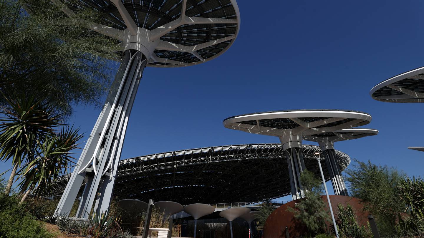 A general view of Terra - The Sustainability Pavilion at Expo 2020 Dubai. (Photo / Getty Images)