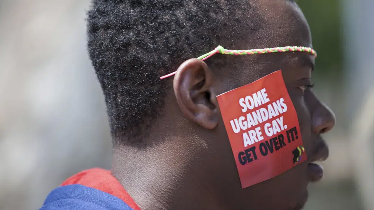 A Ugandan man seen during a Pride celebration in Entebbe, Uganda. Photo / AP