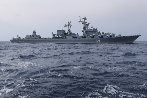 Russian navy missile cruiser Moskva. (Photo / AP)