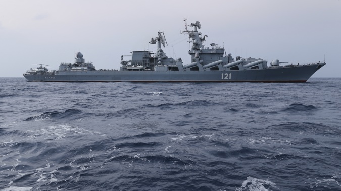 Russian navy missile cruiser Moskva. (Photo / AP)