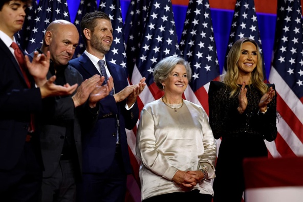 Susie Wiles (in cream) has been named White House chief of staff in Donald Trump's first major appointment since winning this week's presidential election. Photo / Getty Images via AFP