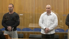 Luke William Belmont, Maru Michael Wright and Adrian John Rewiri (from left) have pleaded not guilty to the murder of David Kuka in Tauranga in February 2018. Photo / Andrew Warner