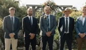 The Plunkett Boys: (From left), Ollie, Tom, Ben, dad Tony and William.