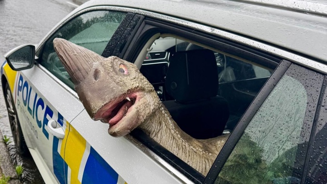 Police officers recovered the stolen dinosaur and returned it to the Amazing Dinosaur Discovery display in New Plymouth.