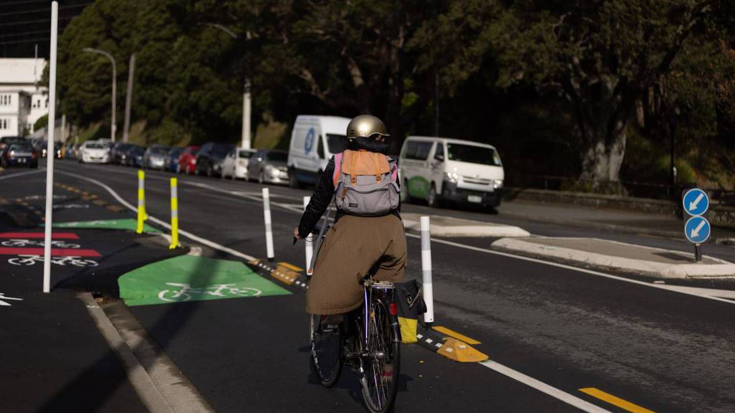 Cycleways will be created with plastic post separators and changes to road markings using paint. Photo / Supplied
