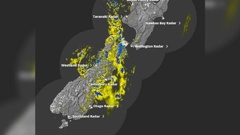 Thunderstorms, hail and strong wind gusts are forecast to bear down on the centre of the country and eastern parts of the South Island in the coming hours. Photo / Metservice