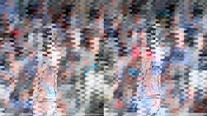 Michael Bracewell of New Zealand reacts after he is hit for a six by Jonny Bairstow. Photo / Photosport