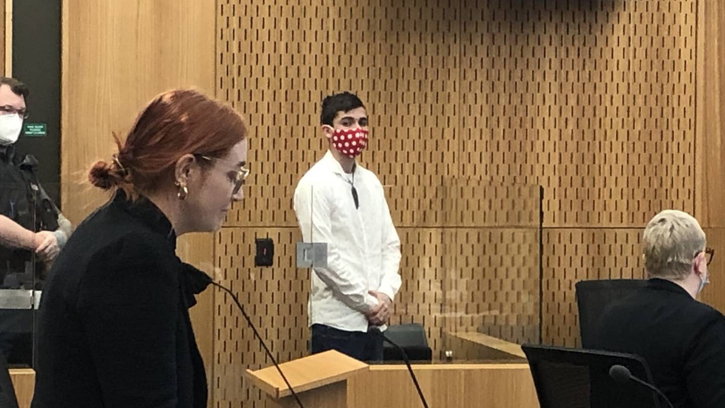 Jac Rhys Howells in the dock at his sentencing for a violent incident. Photo / Pool