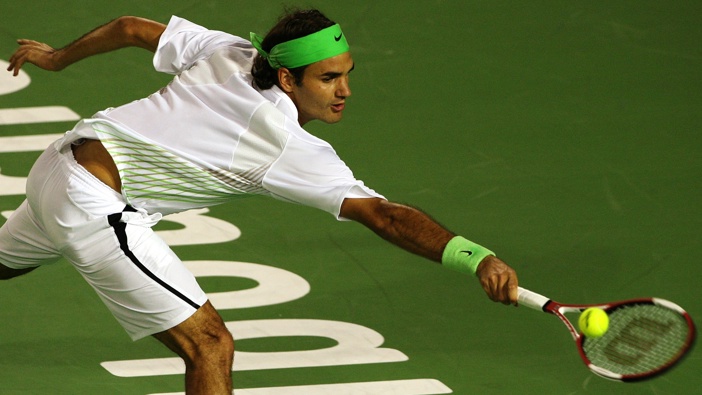 Roger Federer from Switzerland at the Australian Tennis Open, 2006. Photo / Greg Bowker