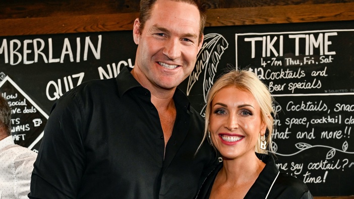 Ali Williams (left) and Anna Mowbray at the Auckland FC launch. Photo / Photosport