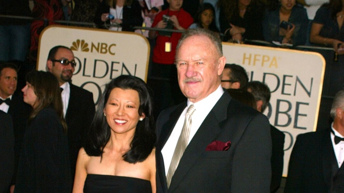 Gene Hackman and wife Betsy Arakawa during the 60th Golden Globe Awards in Beverly Hills, California, in 2003. Photo / WireImage