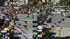 The protest at Parliament. Photo / Mark Mitchell