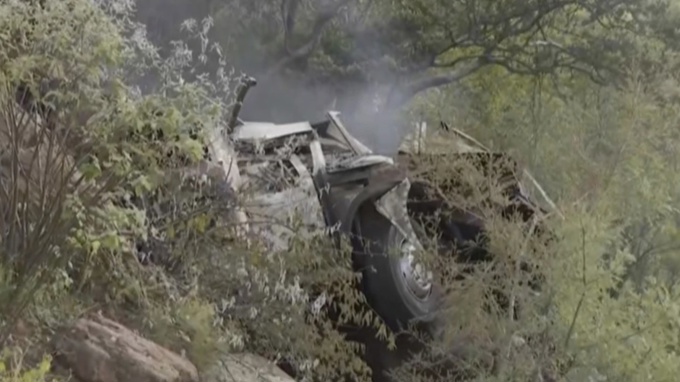 Bus plunges off a bridge in South Africa, killing 45 people. An 8-year-old is only survivor