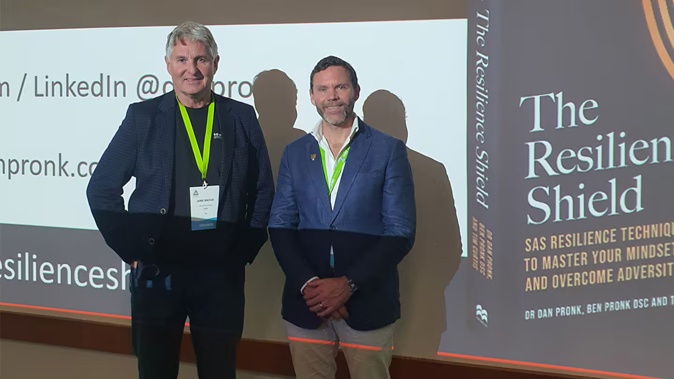 The Country's Jamie Mackay (left) caught up with author and speaker Dan Pronk at SIDE, to talk about stress and resilience.