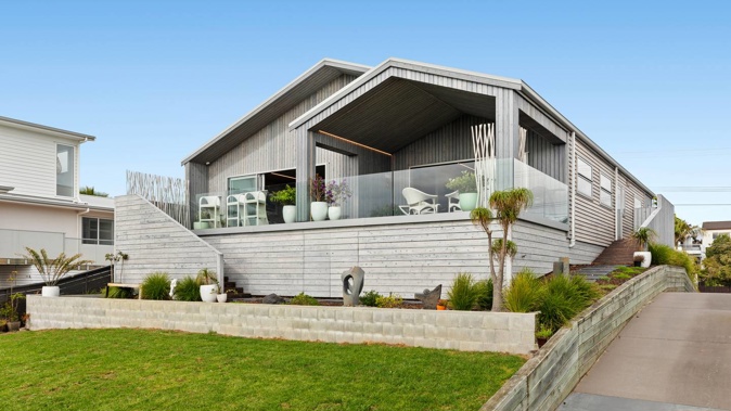 Jane Davis' beachfront Papamoa home won the $750,000 - $1 million category of the House of the Year 2022 Central Plateau and Bay of Plenty region. Photo / Supplied
