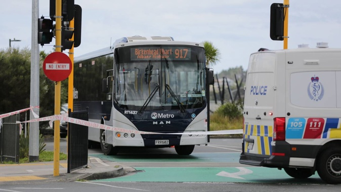 A pedestrian has died after being struck by a bus at Albany Bus Station this afternoon. Photo / NZME