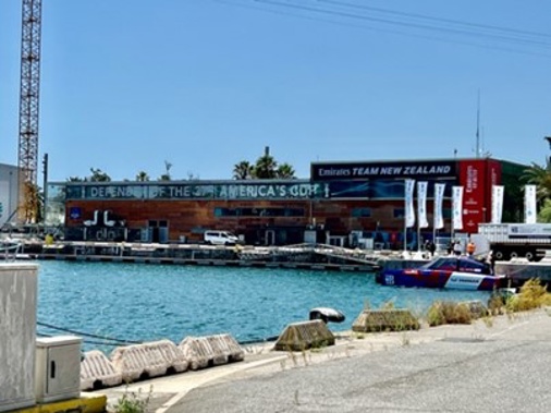 Team New Zealand’s Base in prime position at one of the busiest tourism ports in Europe (Image: supplied)