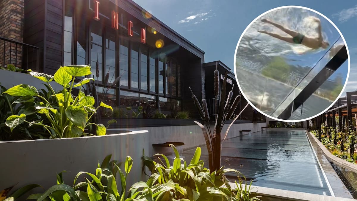 Pair film themselves swimming in rooftop water feature at an Auckland mall