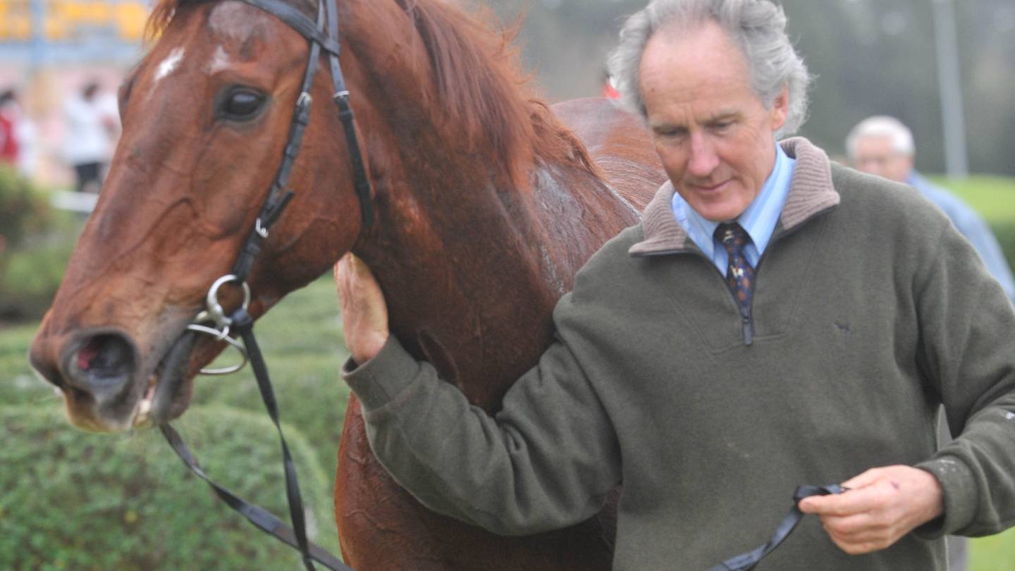 Peter McKenzie pictured with his horse Lord Monty in 2008. Photo / NZPA / Ross Setford