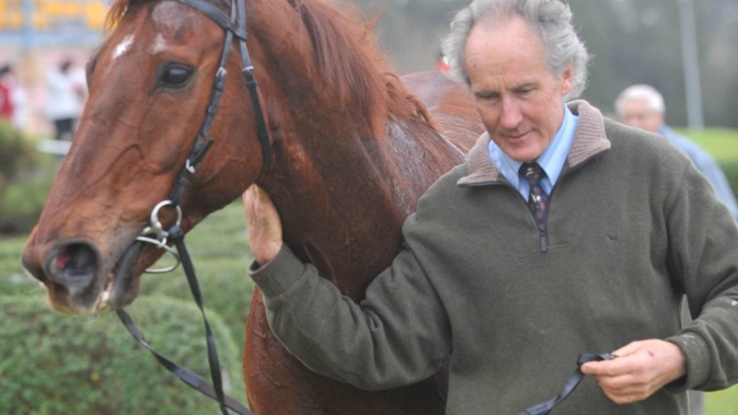 Peter McKenzie pictured with his horse Lord Monty in 2008. Photo / NZPA / Ross Setford