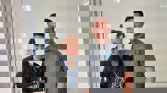 Rosa Aokuso, from the Te Whatu Ora Pacific health team, with Asomuamua Lauano, Team Work HB RSE worker team leader. Lauano and his fellow RSE workers spent hours trapped by flooding. Photo / James Pocock