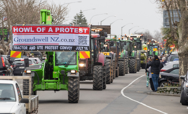 Groundswell protest in July 2021. (Photo / NZ Herald)