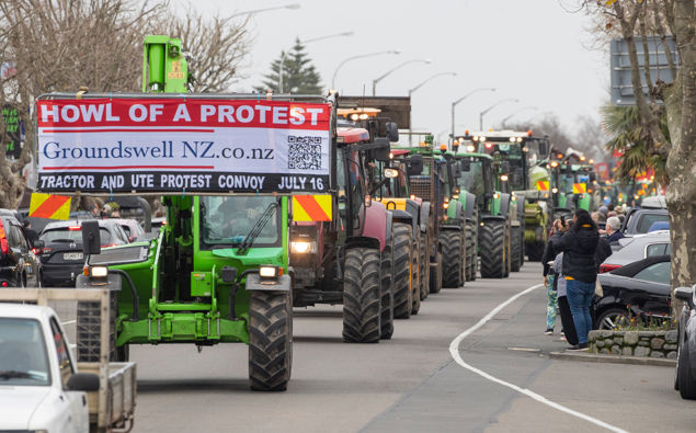 July's Groundswell protest. (Photo / NZ Herald)