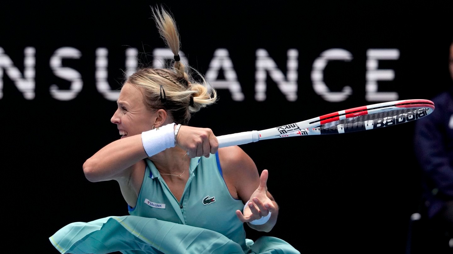 Anett Kontaveit of Estonia in action during the Australian Open earlier this year. Photo / AP