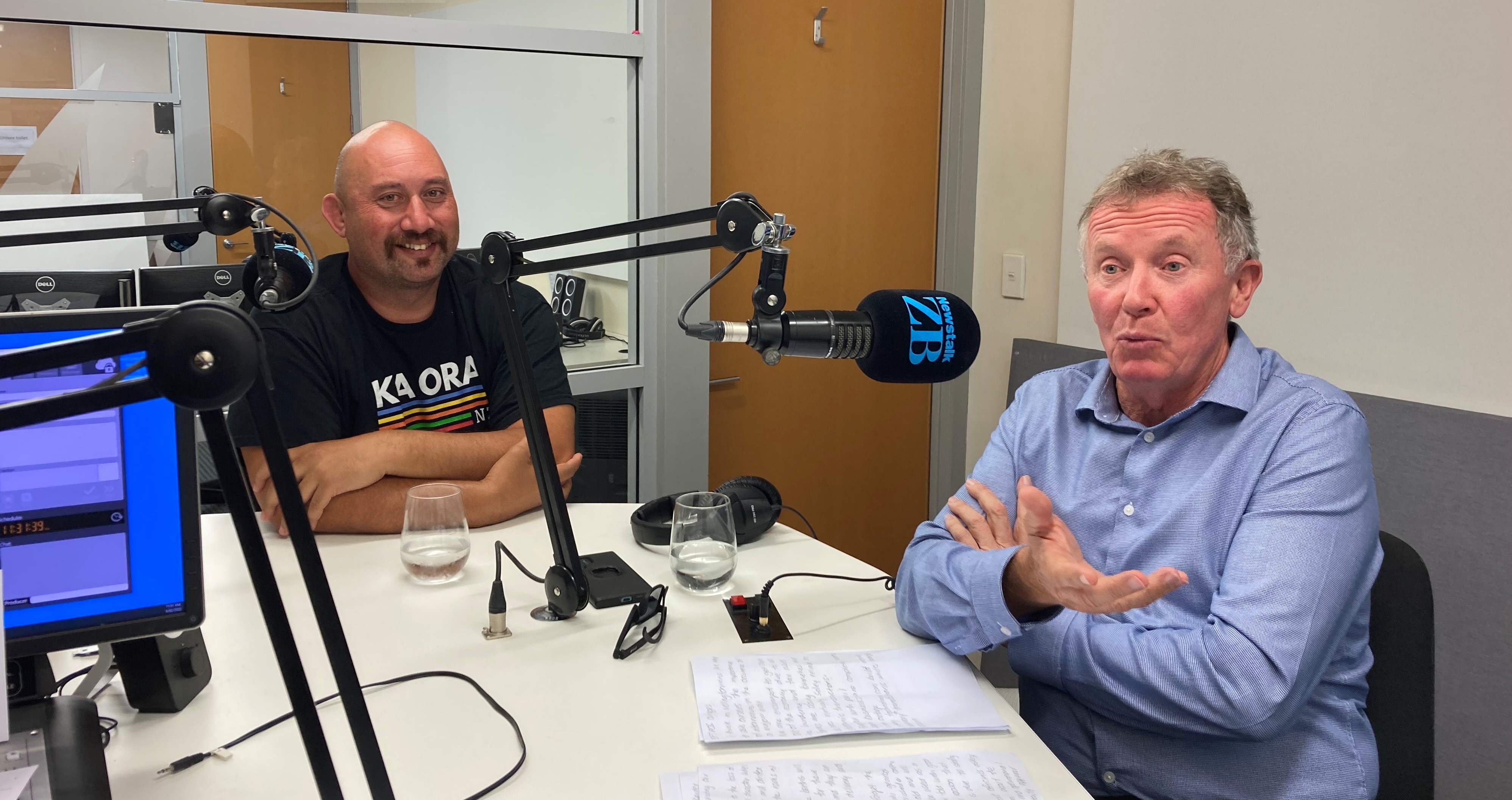 Kapura CEO Jamie Williams and Brendon Foot Supersite Director Matt Foot. Image / Newstalk ZB 