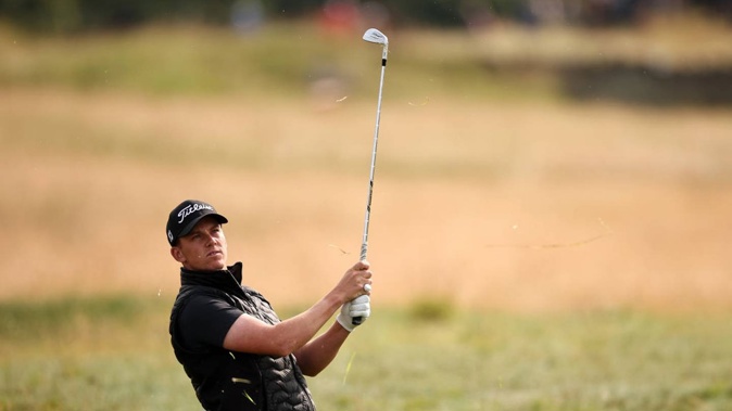 Daniel Hillier plays a shot on the 18th hole during Day Two of the Genesis Scottish Open at The Renaissance Club. Photo / Getty
