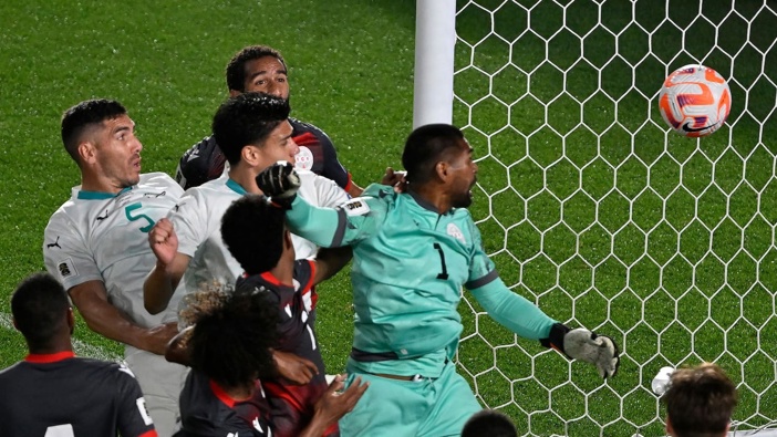 New Zealand's Michael Boxall scores the opening goal, against New Caledonia in the Fifa World Cup 2026 - OFC Qualifiers Final at Eden Park. Photo / Photosport