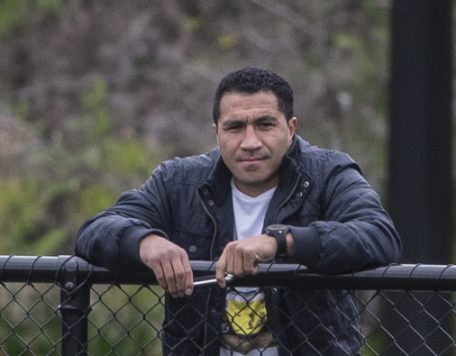 Mils Muliaina at Western Springs AFC to watch his son play football. 20 June 2015 Herald on Sunday Photograph by Michael Craig