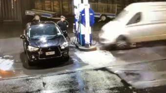 Watch: 'Impaired driver' - Video shows moment man dodges death at petrol pump