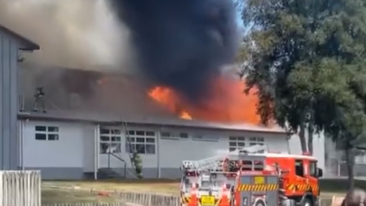 Locals hear explosions from 'huge' Taupō school fire as crews scramble on roof to put out flames