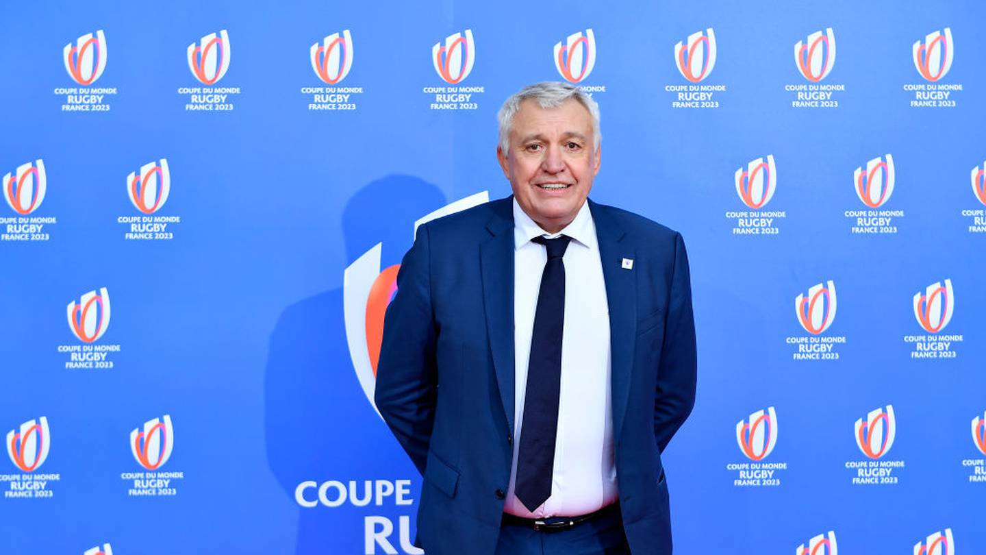 Claude Atcher, RWC France 2023 CEO arrives prior to the Rugby World Cup France 2023 draw. Photo /Getty