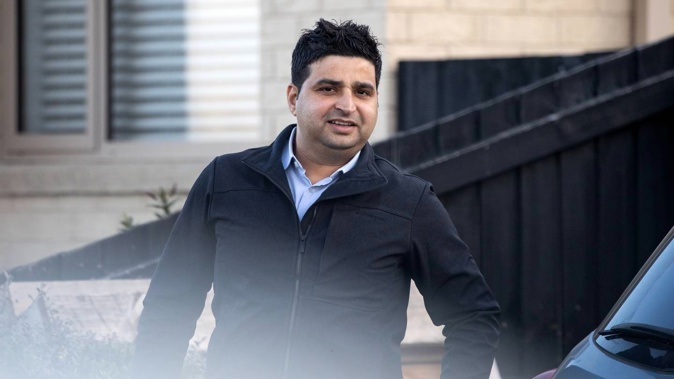 Amandeep Sharma declined to comment to the Herald after his court appearance. Photo / George Heard.