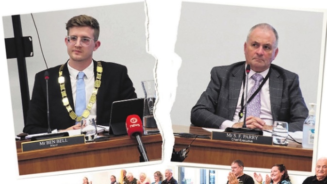 A rift between Gore Mayor Ben Bell (left) and council CEO Stephen Parry dominated council discussion earlier in the year. Photo / ODT files