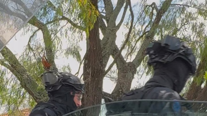 Armed police have launched an operation in the Auckland suburb of Waterview this afternoon. Photo / Supplied