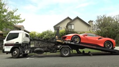 Businessman Shuchen Liu's $630,000 Ferrari 488 Pista was seized by police following a months-long investigation in October 2020. Photo / Supplied