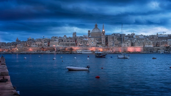Gazing across to Valletta from Sliema at dawn. Photo / Supplied