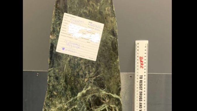 The large piece of pounamu was found in Te Kaha. (Photo / NZ Police)