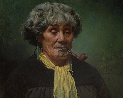 Ina te Papatahi, a Ngapuhi chieftainess, 1902, Charles Frederick Goldie.