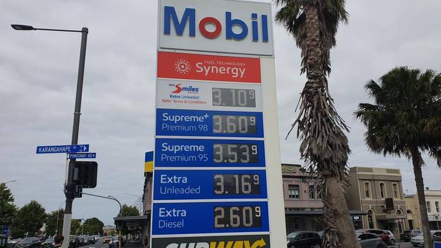 Petrol prices in Auckland yesterday. (Photo / RNZ)