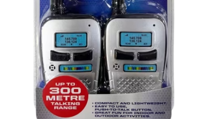 A Christchurch mother was shocked after a set of walkie-talkies bought from Kmart for her children was interrupted by a man making lewd noises and sexualised comments. Photo / Supplied