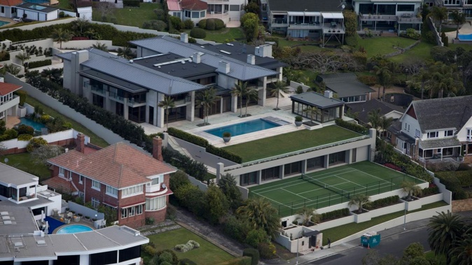 The home on Paritai Dr set a record sale price of $38.5 million in 2013. Photo / Brett Phibbs