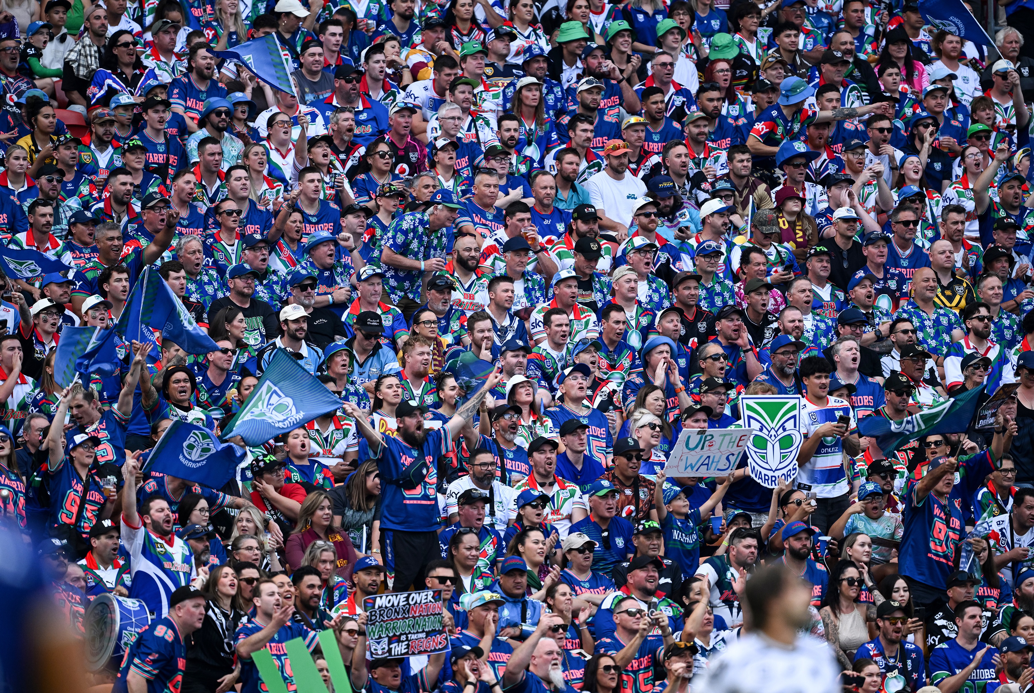 Magic Round: Warriors beat out Broncos in Brisbane 