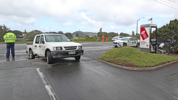 A ute vs motorbike crash occurred on Somme Parade on Wednesday. Photo / Bevan Conley