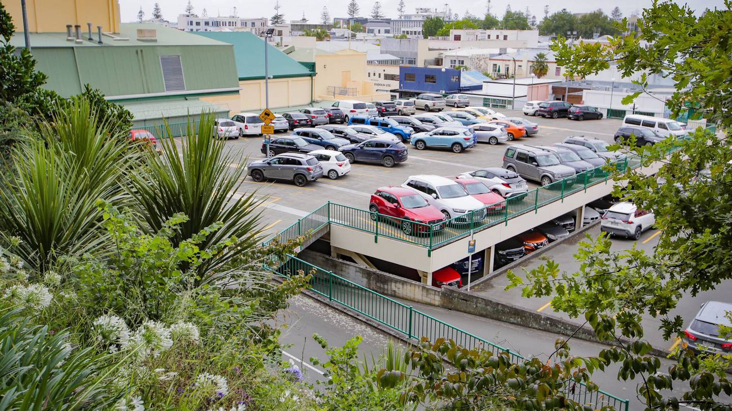 Napier's Tiffen Park parking building, which is now being closed at night after the failure of other attempts to curb unruly behaviour. Photo / Warren Buckland